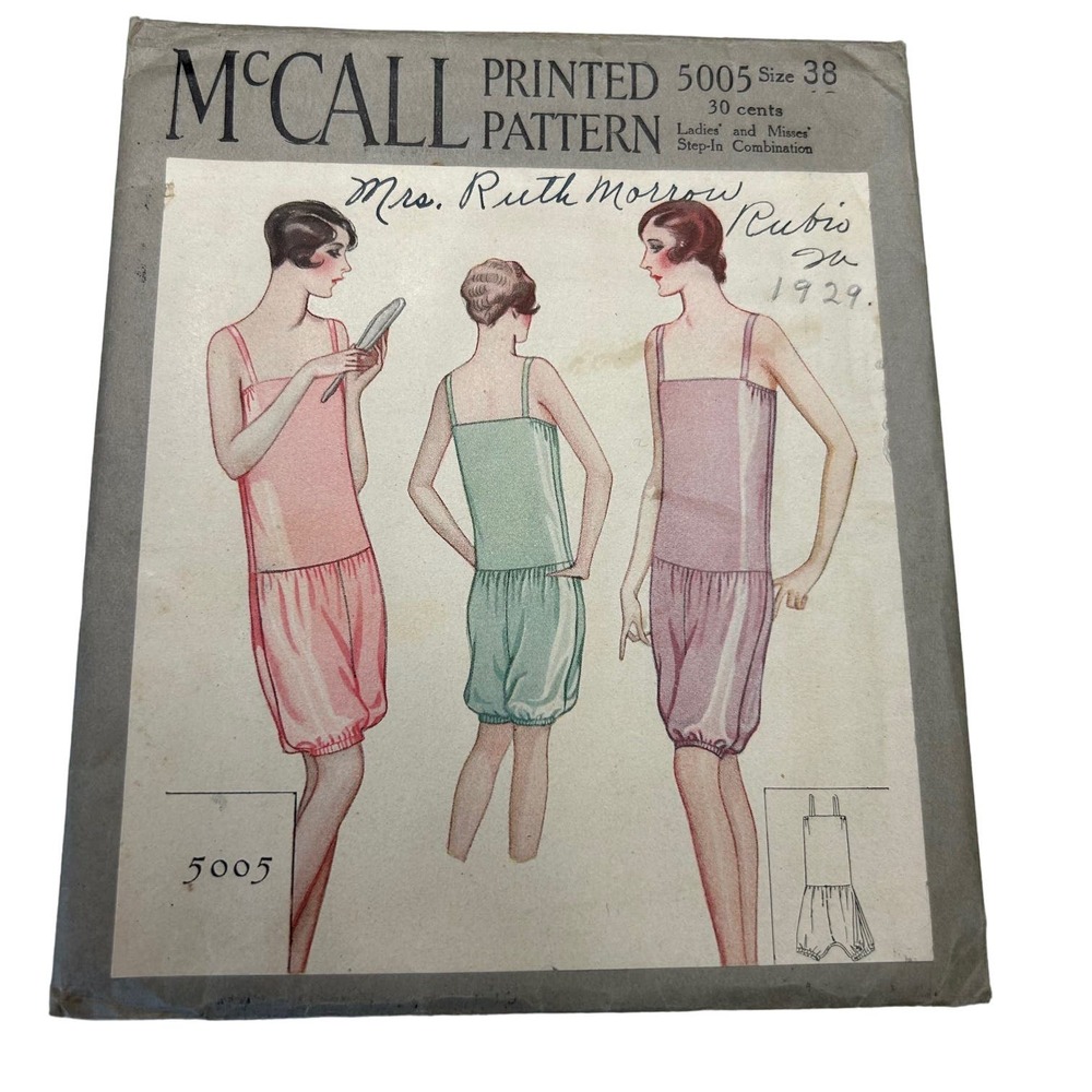 McCall Antique Early 1900's Pattern #5005 Ladies Step in Underclothes Sz. 38 HTF